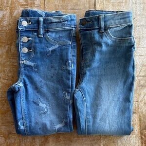 NWOT Jumping Beans Girls Blue Jeans Set 5t